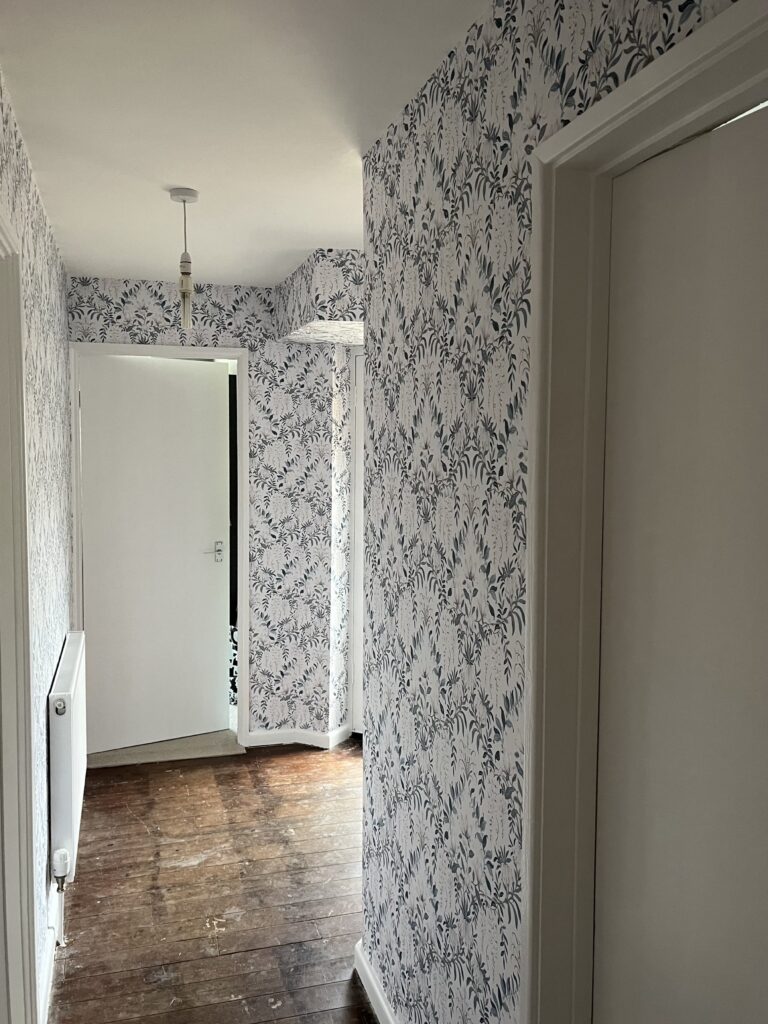 IMG_20250418_144326 (2) Wallpapered Hallway in Cheltenham.